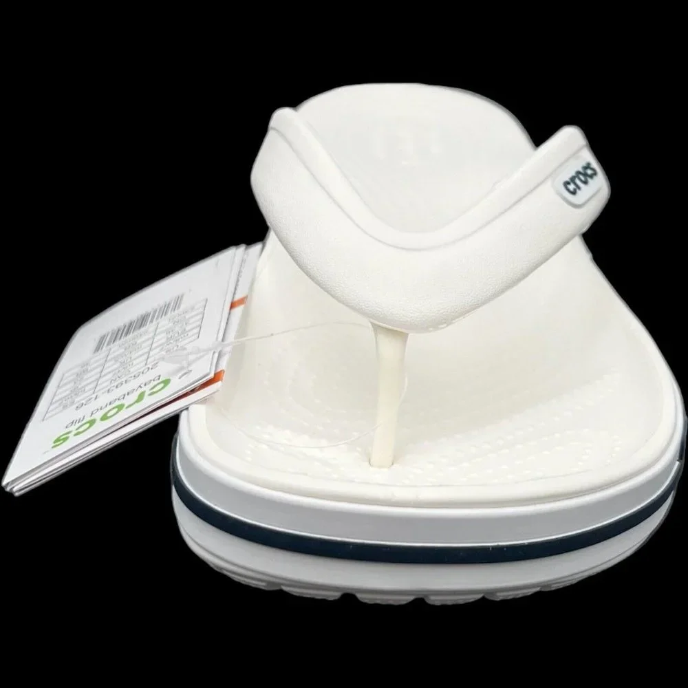 Crocs Bayaband Womens Flip Flop Sandal Size 9 White Water Friendly Lightweight - Picture 6 of 16